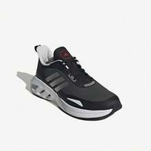 Adidas 男女通用透气网面缓震休闲运动跑步鞋 - 黑色/銀色 - 查看 3