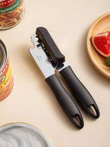 1 Piece Of Stainless Steel Can Opener, Handheld Can Opener, Heavy-Duty Can Opener, Labor-Saving Bottle Opener, Multi-Functional Can Opener - Multicolor - View 4