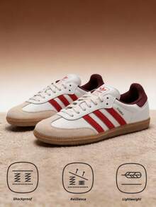 Adidas Originals SAMBA OG男女鞋休閒鞋戶外日常運動鞋慢跑鞋JI3201 - 亮白/淺猩紅/暗紅 - 查看 1
