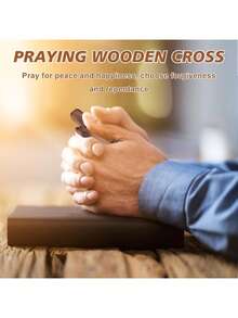 5pcs/1pc Thumb Cross, Handheld Amulet, Heart-Shaped Cross, Cross Ornament, Stress-Relieving And Inspirational Gift, Prayer Ornament/Festive And Party Supplies - Multicolor - View 4