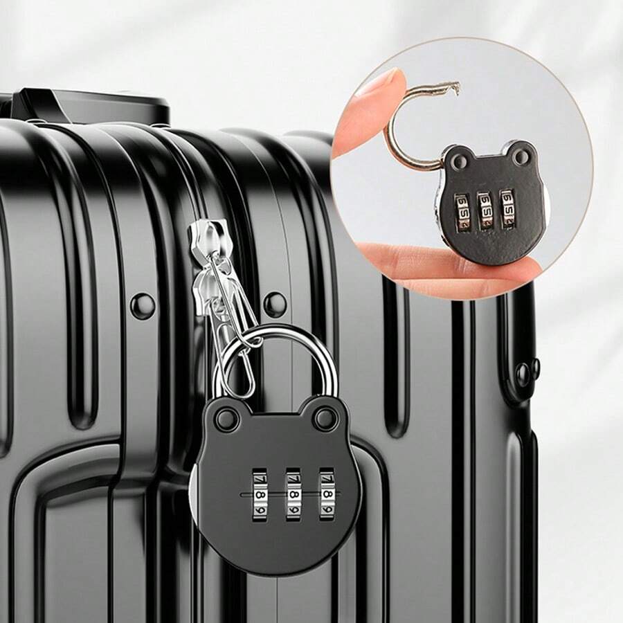 Mini Combination Lock, Portable Travel Security Lock With Resettable 3-Digit Combination - Suitable For Luggage, Backpacks, Gym Lockers, Tool Boxes - Combination Lock - View 1