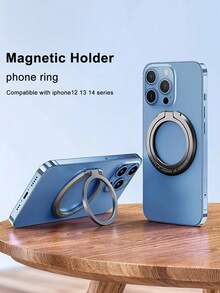 Soporte de anillo magnético de metal de aleación, agarre de dedo desmontable compatible con MagSafe, soporte horizontal y vertical de 1 segundo compatible con iPhone y la mayoría de los teléfonos inteligentes, regalo del Día de San Valentín - Multicolor - Ver 3