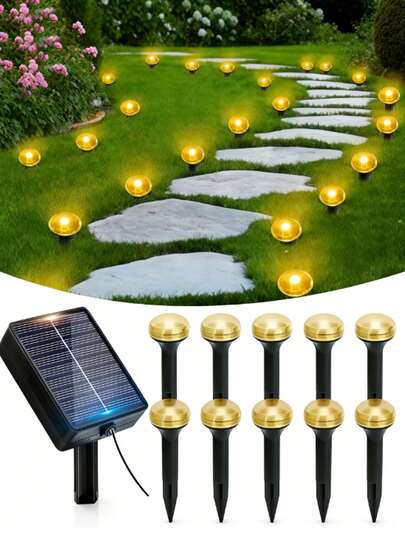 20/10 LED Solar-Powered Patio Light, Solar-Powered Outdoor Garden Light, IP44 Solar Guide Light, Torch Light, 8 Lighting Modes, Suitable For Walkways, Weddings, Birthdays, Parties, Sidewalks, Balconies, Gardens, Backyards And Lawn Decoration.