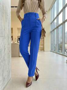 Women Pants - 藏蓝色 - 查看 1