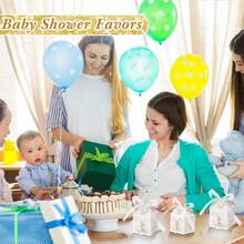 200 颗迷你念珠，含礼盒、欧根纱袋和牛皮纸感谢卡，适合洗礼回礼、天主教初领圣体、婚礼派对装饰 - 彩色 - 查看 5