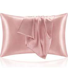 2 luksusowe, jedwabiste, miękkie poszewki na poduszki – oddychające i przyjazne dla skóry, przyjemne w dotyku, z jednokolorowym zapięciem kopertowym – nadają się do prania w pralce, poszewki na poduszki dla jednej osoby o satynowym wykończeniu, prezent świąteczny, odpowiednie na każdą porę roku - Wielokolorowe - Zobacz 11