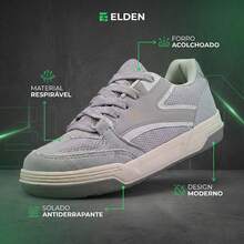 Elden Men's Casual Street Skate Original Comfortable Streetwear Sneakers ED1734 - 灰色 - 查看 2