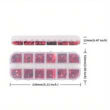 Valentine's Day Heart Glitter For Epoxy Resin Filling Holographic Red Sequins Mixed Heart Shape Paillettes DIY Keychain Pendant Handcraft Materials Mould Filler Material, DIY Crafts, Valentine's Crafts, Jewelry Casting Supplies - Red - View 4