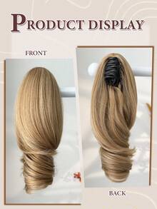 Tóc giả đuôi ngựa hình móng vuốt nhiều màu sắc, dài 10 inch, kiểu tóc xoăn gợn sóng, làm từ sợi tổng hợp chịu nhiệt, phù hợp cho các bữa tiệc và sử dụng hàng ngày của phụ nữ. - Nhiều màu - Xem 5