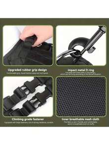 Outdoor Training Tactical Dog Vest, Anti-Pull & Waterproof, With Rubber Handle And Metal Buckle Pet Dog Harness - Black - View 4