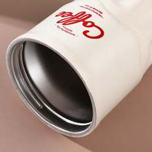 1pc Stainless Steel Coffee Cup With Stylish Design, Carry Strap, Insulated, Gift For Men And Women, Travel Mug - Multicolor - View 9