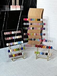 Metal Nail Art Display Stand, Nail Polish Holder, Jewelry & Tool Storage Box, Dust-Proof Display Case - Multicolor - View 1