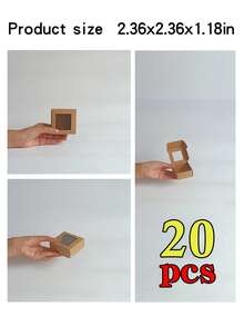 10/30pcs White Small Gift Boxes With Clear Window, Jewelry, Soap, Candy Boxes, Cardboard Packaging For Handmade Items, Decorative Flat Bulk Boxes, Suitable For Gifts, Crafts, Presents, Wedding Parties, Bridal Showers - Brown - View 38