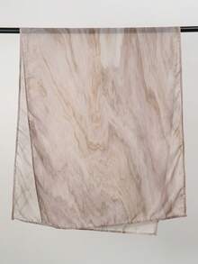 1条女士波西米亚风水彩印花头巾，多色防晒围巾，优雅百搭披肩，适合日常佩戴（此款头巾采用轻薄单面印花面料，尺寸为70*180厘米。实际佩戴效果可能因人而异，材质或尺寸原因不接受退换货。） - 大理石 - 查看 6