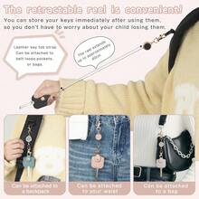 1 chiếc móc khóa bằng da PU, hộp đựng chìa khóa, nắp chìa khóa, vỏ bọc móc khóa, móc khóa, móc khóa có móc khóa, số chìa khóa ẩn, vòng chìa khóa, quà tặng, bộ sản phẩm đồng bộ, thời trang - Nhiều màu - Xem 7