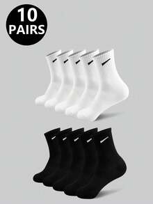 5/10 双男士黑白户外运动短袜，春夏 - 彩色 - 查看 13