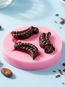 1 pieza/2 piezas Molde de silicona con forma de guisante para hornear mousses, pastelerías francesas, pudines de chocolate y magdalenas. Antiadherente y fácil de desmoldar, molde de silicona vegetal. - Rosa - Ver 7