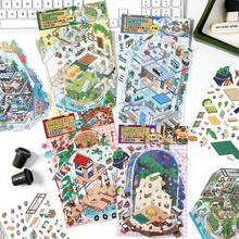 Infeel.Me Ediția a 9-a Seria "Deschis astăzi", Autocolante diorama 2.5D pentru meșteșuguri DIY cu scene miniaturale - Multicolor - Vizualizare 6