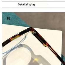 Fashionable And  Small Round Frame  Light Reading Glasses For Women - 黑色豹紋 - 查看 3
