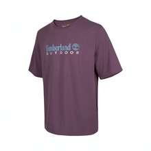 Timberland Men's AF Anti-UV Outdoor Graphic T-Shirt, Knit Collarless Short TA41Z5-ENX - Purple - View 1