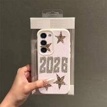 1个TPU豹纹2026图案手机壳，兼容三星手机A15/A14/A13/A12/S24/S23/S22/S21/S20/S10/A72/A73/A71/A50/A53/A52/A32/A31/A05S - 白色 - 查看 2