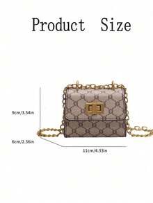 Mini Square Bag, Geometric Pattern Chain Turn Lock, PU Valentine's Day Gift, Beach Bag, Vacation Essential, Cruise Must-Have. Perfect For Commuting, Classes, Shopping, Travel, Dates, Beach Outings, Seaside Getaways, Holidays, And More. Handbag, Women's Tote Bag, Travel Bag, Women's Tote Bag, Women's Fashion Backpack, Beach Bag, Beach Tote Bag, Women's Beach Accessories, Luggage, Women's Clutch, Women's Shoulder Bag, Women's Multi-Function Backpack, Messenger Bag. Travel Essentials, Air Travel Must-Haves. New Year Gifts, Women's Gifts. - 彩色 - 查看 10