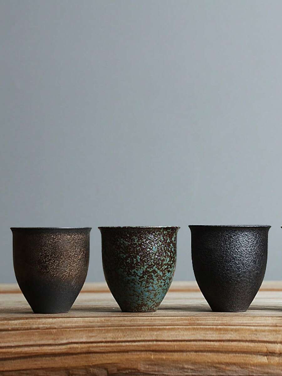 1个陶瓷拿铁咖啡杯，高品质陶瓷情侣水杯，个性化马克杯，牛奶麦芽早餐杯，创意办公杯，迷你大师杯，茶杯 - 彩色 - 查看 1