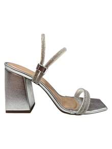 Women's Comfortable Rhinestone Sandal For Parties - 銀色 - 查看 9