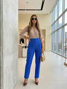 Women Pants - 藏蓝色 - 查看 5