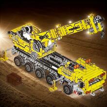 600pcs City Series Mechanical Crane Building Blocks Set, Yellow Engineering Crane Model, Movable, Rotatable, Lifting, Suitable As Birthday, Christmas Or Halloween Gift For Collectors - Vehicle Building Blocks - View 4