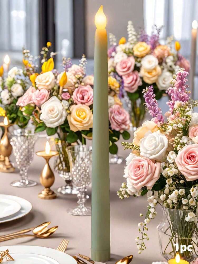 12pcs White Flameless Candles, Electronic Candles/Wedding Decor, Best Selling Adjustable Brightness Smokeless Electronic Candles, Suitable For Birthday Wedding Party Decor, Creating Romantic Starry Atmosphere, Mother's Day Decor - A - View 7