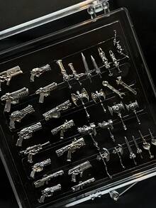 1pc Cyberpunk Skull, Cross, Snake, Rose Flower 3D Nail Art Mold, Transparent Silicone Nail Mold - Clear - View 2