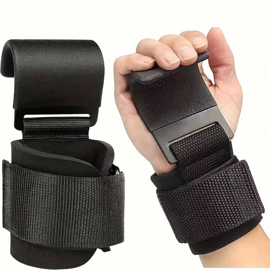 1pc Fitness Weightlifting Palm Protector Pull-Up Wrist Strap Gym Equipment Strength Training Hook, Non-Chafing Assist Hook - Multicolor - View 1