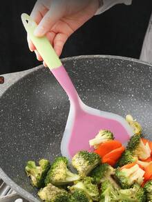 1pc Non-Stick Spatula, Wide Silicone Spatula - Heat Resistant & Dishwasher , Suitable For Cooking Omelets, Pizza, Steak, Pancakes, And Sandwiches - Multicolor - View 11