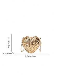 Luxury Rhinestone Embellished Handbag & Mini Cosmetic Box - Gold - View 2