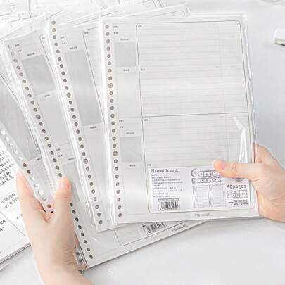 Cuaderno de hojas sueltas con colección de errores extraíble, tamaño B5/A4