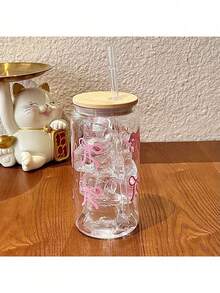 1个16盎司蝴蝶印花吸管杯，可装冰咖啡、茶/饮料/牛奶，适合办公室、餐厅、教室、野餐、派对等场合，是馈赠佳品。 - 彩色 - 查看 10