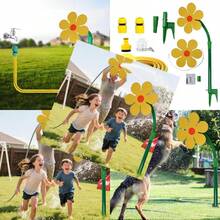 Dancing Flower Play Crazy Daisy Sprinkler Outside Toddler Sprinklers Set With Water Hose 33ft For Splash Fun In The Yard Backyard Toddlers Shower Garden Trampoline Water Play Sprinkler Dog Toy - As Pic - View 1