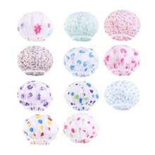 Set Of 12 Plastic Shower Caps For Hydration And Finishing Touches – Assorted Prints – Elastic And High-Quality Version - 6件套裝 - 查看 10