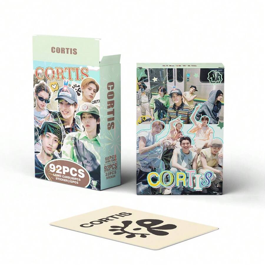 60+32PCS Korean Boy Group Photo Cards Stickers Set - JUHOON JAMES Collectible LOMO Cards, Making It The Perfect Valentine's Day Gift, New Year's Gift, Or A Special Gift For Boys And Girls' Fans. - Multicolor - View 1