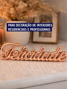 Decorative Porcelain Ornament With Word Design For Interior Decoration - Happiness - View 2