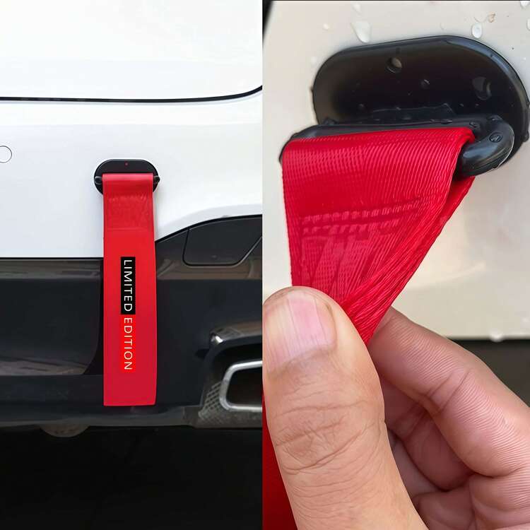 限量版汽车保险杠装饰拖车带，个性化汽车装饰丝带，高美观度汽车装饰胶带，汽车外饰配件，汽车装饰条，车身改装贴纸，通用经济版，适用于大多数车型，节日馈赠亲朋好友的绝佳礼物 - 限量款 - 查看 5