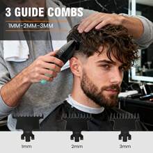 1个HATTEKER USB可充电渐变理发器，男士智能电动理发器，家用 - 彩色 - 查看 10