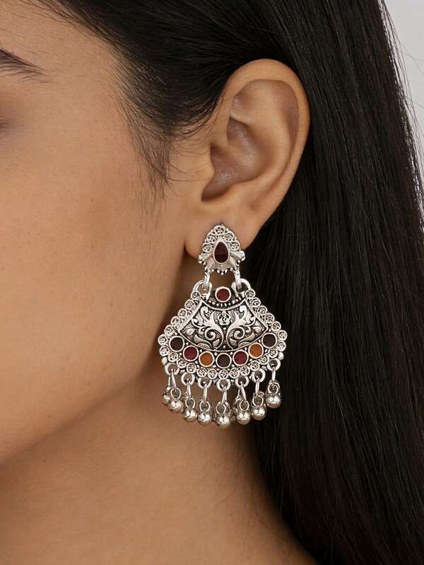 Pendientes elegantes de estilo bohemio con colgantes de campanas y borlas, joyas adecuadas para fiestas, festivales y uso diario de mujeres