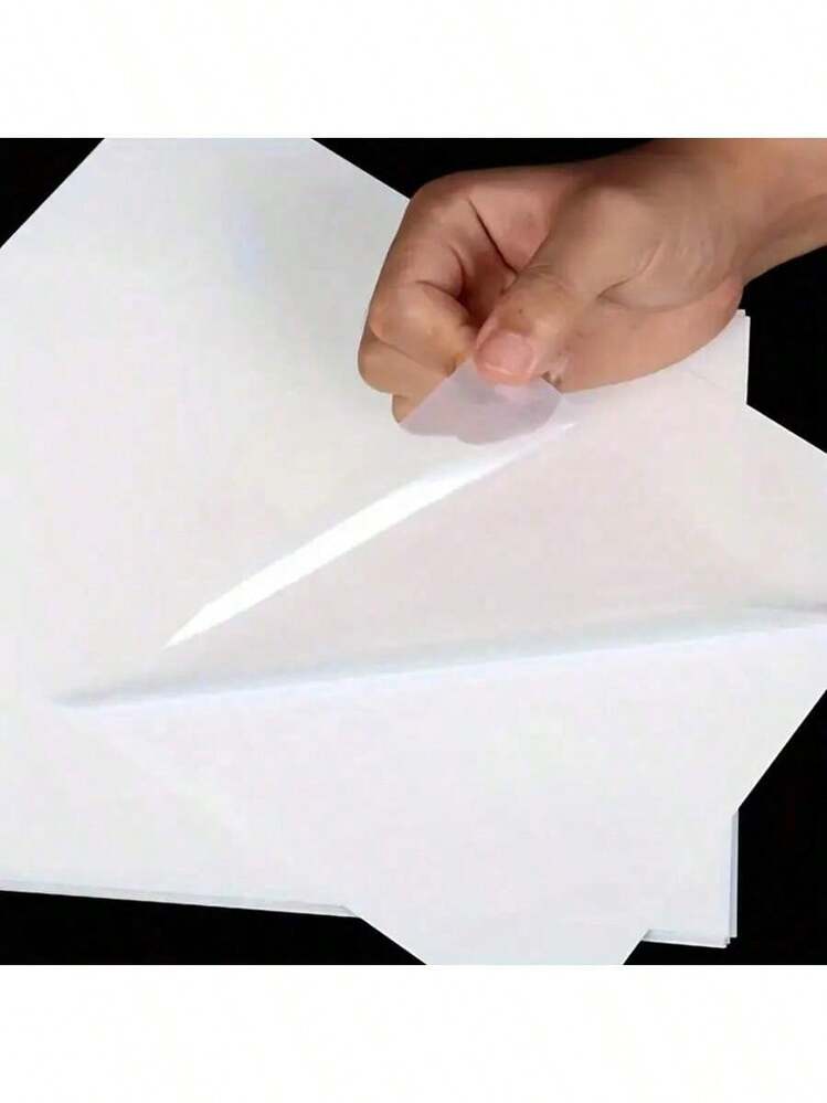 10/20/50 Sheets A4 Size PET Transparent Self-Adhesive Label Stickers, 21x29.7cm, Thick Mil, Waterproof & Scratch-Resistant, DIY Decorative Gift Labels, Printable On Inkjet & Laser Printers - Transparent - View 8