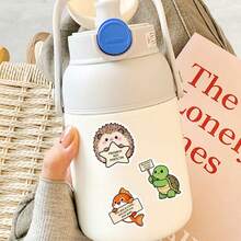50PCS Funny Encouragement Animal Stickers, Adult Affirmation Stickers, Cute Cartoon Inspirational Companions, Suitable For Water Bottles, Laptops, Mobile Phones, Aesthetic Diary Stickers, Letters, Waterproof Stickers - Multicolor - View 10