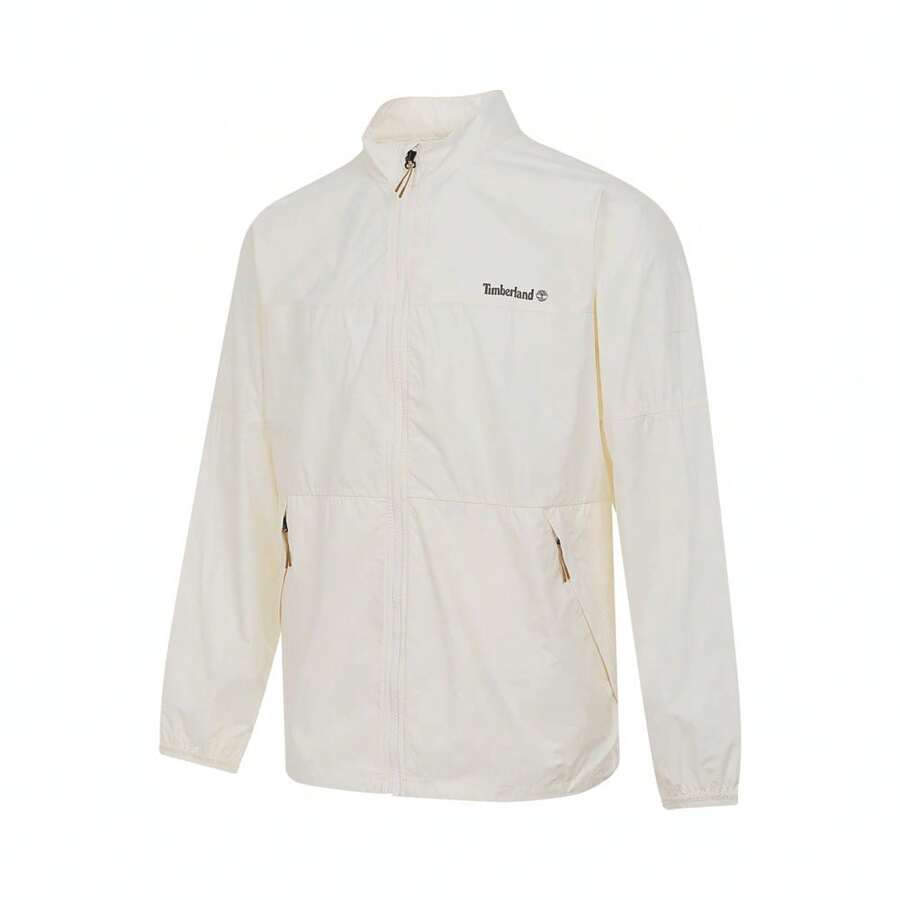 Timberland 男士 AF 防风防紫外线 DWR 夹克，梭织夹克，无帽 A6AKK-CM9 - 白色 - 查看 1