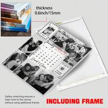 1件个性化情人节礼物（男士款），周年纪念日礼物，周年纪念日帆布模板，可编辑情侣照片拼贴画，浪漫个性化礼物，个性化墙饰，房间装饰品，房间用品，可选相框 - 多色 - 查看 5