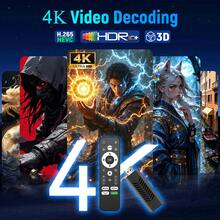 I96 D10 TV Stick , Portable Streaming Media Player HD Playback 4K HDR Quad Core 64 Bit Android TV, 2.4G WIFI ,For Android TV Stick , 4K HD Streaming Device For TV And Projector - Black - View 2