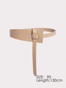 1pc Women's Versatile Waist Belt, Soft & Fashionable Knotted Wide Waist Cincher For Coats & Dresses - Diagonal Knot Waist Belt - View 28